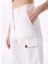 Beyaz Kadın Bol Kesim Düz Pantolon J5SL-PNT7871 4