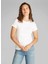 Beyaz Kadın Normal T-Shirt J20J225540YAA 2