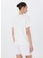 Beyaz Kadın Relaxed Nakışlı T-Shirt F5SL-TST0388 4