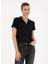 Siyah Kadın Slim Fit Polo T-Shirt Rıno 1