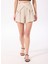Bej Kadın Relaxed Piliseli Şort F5SL-SHT0403 3