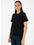 Siyah Kadın Slim Fit Düz T-Shirt Sımo 3