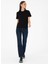 Siyah Kadın Slim Fit Düz T-Shirt Sımo 4
