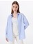 Mavi Kadın Oversize Çizgili Gömlek M5SL-GML1689 5