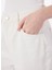 Beyaz Kadın Mom Fit Yıkamalı Denim Pantolon Charlotte TAPERED-1011 5