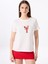 Kırık Beyaz Kadın Relaxed Payetli T-Shirt F5SL-TST0385 3