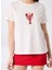 Kırık Beyaz Kadın Relaxed Payetli T-Shirt F5SL-TST0385 4