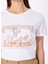 Kırık Beyaz Kadın Relaxed Baskılı T-Shirt F5SL-TST0176 4