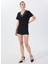 Siyah Kadın V Yaka Basic T-Shirt FC4SL-TST0708 1