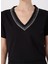Siyah Kadın V Yaka Basic T-Shirt FC4SL-TST0708 3