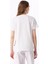 Kırık Beyaz Kadın Relaxed Düz T-Shirt J5SL-TST7186 4