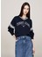 Yuvarlak Yaka Nakışlı Lacivert Kadın Kazak Tjw Crp Varsıty V-Neck Sweater 2