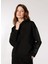 Siyah Kadın Kapüşonlu Loose Fit Sweatshirt J4WL-SWT7401 3