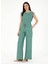 Yeşil Kadın Loose Fit Pantolon Rısta-P 1