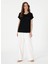 Siyah Kadın Regular Fit T-Shirt Polen 4