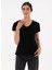 Siyah Kadın Regular Fit T-Shirt Gebı 1