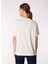 Kırık Beyaz Kadın Basic Nakışlı T-Shirt F4WL-TST0356 5