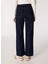 Bol Kesim Koyu Indigo Kadın Denim Pantolon J4WL-PNT7119 5