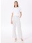 Beyaz Kadın Basic Düz T-Shirt F4WL-TST0758 2