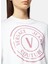 Yuvarlak Yaka Baskılı Beyaz Kadın T-Shirt 76HAHG05 2