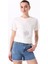 Beyaz Kadın Relaxed Nakışlı T-Shirt FC5SL-TST0117 3