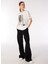 Kırık Beyaz Kadın Basic Baskılı T-Shirt F4WL-TST0280 3