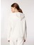 Ekru Kadın Kapüşonlu Loose Fit Blok Sweatshirt C4WL-SWT4809 5