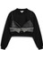 Siyah Kadın Bisiklet Yaka Oversize Sweatshirt TS1250091010 2
