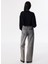 Siyah Kadın Bisiklet Yaka Oversize Sweatshirt TS1250091010 5