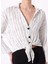Ekru Kadın Çizgili Relaxed Bluz F5SL-BLZ0123 5