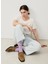 Beyaz Kadın Oversize T-Shirt GAMI02BE25_BLANC 2