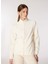 Ekru Kadın Dik Yaka Relaxed Sweatshirt J4WL-SWT7074 1