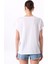 Beyaz Kadın Relaxed Baskılı T-Shirt FC5SL-TST0210 5