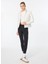 Kırık Beyaz Kadın Dik Basic Kapitone Sweatshirt F4WL-MNT W60 2