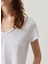 Beyaz Kadın T-Shirt SON02AGE25_BLANC 3