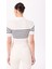 Polo Yaka Basic Çizgili Ekru - Lacivert Kazak Kadın F4SL-KZK0500 5