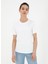 Bisiklet Yaka Beyaz Kadın T-Shirt Sımo 3