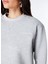 Gri Melanj Kadın Bisiklet Normal Düz Sweatshirt SGZB126 4