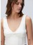 Kırık Beyaz Kadın Cropped Fit T-Shirt 1094243 5