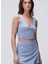 Açık Mavi Kadın Cropped Fit T-Shirt 1094243 4