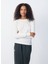 Beyaz Kadın Fitted T-Shirt GAMI02CE25_BLANC 2