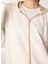 Kırık Beyaz Kadın Kapüşon Oversize Düz Sweatshirt F4WL-SWT W69 5