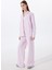 Pembe Kadın Bol Kesim Çizgili Pantolon J5SL-PNT7010 1