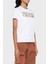 Yuvarlak Yaka Baskılı Beyaz Kadın T-Shirt 76HAHT04 2