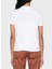 Yuvarlak Yaka Baskılı Beyaz Kadın T-Shirt 76HAHT04 3