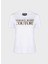 Yuvarlak Yaka Baskılı Beyaz Kadın T-Shirt 76HAHT04 4