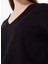 Siyah Kadın Relaxed Nakışlı T-Shirt M5SL-TST1848 4