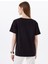 Siyah Kadın Relaxed Nakışlı T-Shirt M5SL-TST1848 5