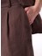Kahverengi Kadın Relaxed Piliseli %100 Keten Şort F5SL-SHT0369 5