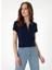 Lacivert Kadın Slim Fit T-Shirt Rıno 1